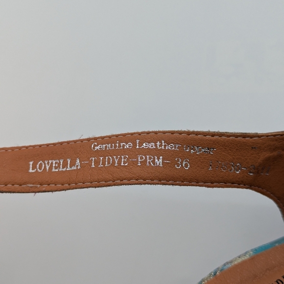 L'artiste Lovella Tidye Floral Sandals 36 Purple Boho Peep Toe Hippie Fairycore - Picture 10 of 12